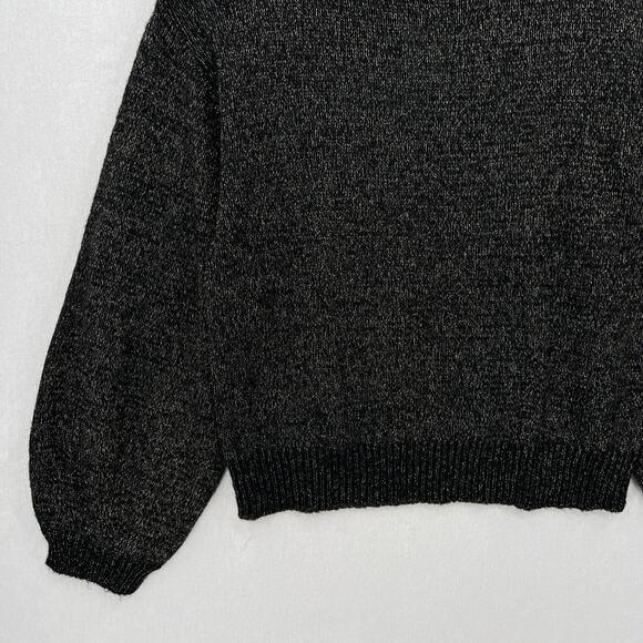 CAROLINE CONSTAS Jasper Sweater Womens Large Black Gold Cowl Neck Long Sleeve - Picture 5 of 14